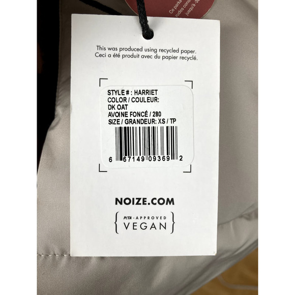 NWT Noize Harriet Mid-Length Belted Puffer Parka in Dark Oat Size XS - Picture 5 of 11